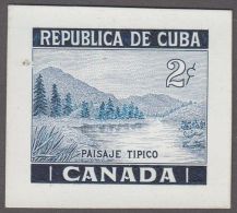 1937-330 CUBA REPUBLICA 1937 ABNC COLOR PROOF 2c WRITTER & ARTIST CANADA - Neufs