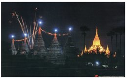 (600) Myanmar Temples + Stamp - Myanmar (Burma)