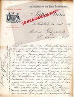 17- LA ROCHELLE- RARE LETTRE MANUSCRITE SIGNEE PATRY FRERES- IMPORTATION VINS ETRANGERS-COMPTOIR A ALGER ALGERIE- 1897 - 1800 – 1899