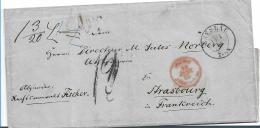 Pr304  / Preussen, Breslau 1865 Nach Strassburg, Frankreich - Lettres & Documents