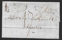 Cachet D' Entrée  ANGLETERRE / PAR CALAIS  Sur Lettre De 1833 - Marques D'entrées