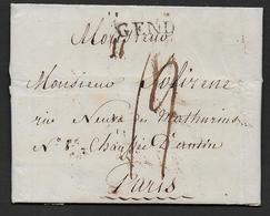 Marque GEND Sur Lettre De 1816 Pour Paris - 1815-1830 (Periodo Olandese)
