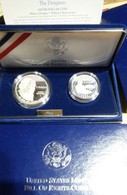 U.S.A. 1993 - James Madison - HALF + ONE DOLLAR FDC Proof - Argento / Argent / Silver - Conf. Originale (6 Foto) - Proof Sets