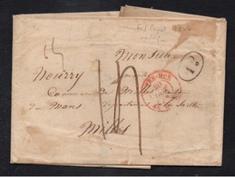 POSTE MARITIME - FORT ROYAL - FORT DE FRANCE - MARTINIQUE  / 1844 LAC POUR LE MANS - LA MILESSE (ref 1794) - Correo Marítimo
