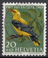 Svizzera 1969 Sc. B387 Uccelli Birds Passeri Golden OrioleUsed  Helvetia Switzerland - Moineaux
