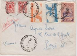 Liban Lettre De 1946 Par Avion Pour La France - Liban