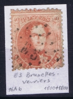 Belgium: OBP 16 Cancel E3 Bruxelles - Verviers - 1863-1864 Médaillons (13/16)