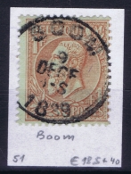 Belgium: OBP 51 Cancel Boom - 1884-1891 Leopold II