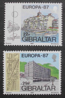 Gibraltar    Cept   Europa   Moderne Architektur    1987     ** - 1987