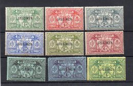 !!! PRIX FIXE : NOUVELLES HEBRIDES SERIE N°49/57 SURCH SPECIMEN NEUVE *, R. PLIS ET ROUSSEURS NORMAUX SUR CETTE EMISSION - Unused Stamps