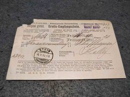 GERMANY GRATIS EMPFANGSCHEIN CUPON USED 1910 - Altri & Non Classificati