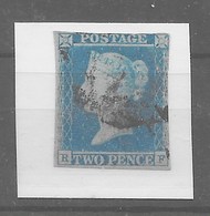 Sello De Inglaterra "Blue Two Pence" Nº Yvert 4. Nº Scott 4b O - Used Stamps