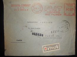 Roumanie , Lettre Recommandee De Bucuresti 1943 Pour Paris Avec Cenzurat - Cartas & Documentos