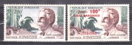 Gabon - 1960/63 - PA N° 1 Et 11 - Neufs * - A.Schweitzer - Albert Schweitzer