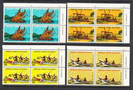 Papua New Guinea 1974 Blocks, Mint No Hinge, Sc# 406-409, SG 297-300 - Papua Nuova Guinea