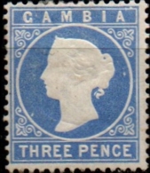 Gambia 1880 3 D  1 Value MH (part Gum) - Gambie (...-1964)