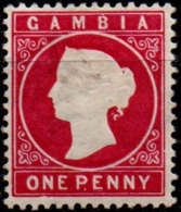 Gambia 1886 1 D  1 Value MH - Gambia (...-1964)