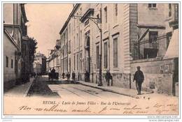 REIMS ..-- 51 . MARNE ..-- Rue De L' Université . 1904  Vers LAMOULINE , LIBRAMONT ( Melle Elise LEJEUNE ). Voir Verso . - Reims