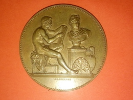 SUPERBE MÉDAILLE BRONZE 1884 DESSIN INDUSTRIEL VILLE DE PARIS 7ème ARR.  GRAVEUR J.LAGRANGE 51 Mm 62.65 Grammes - Sonstige & Ohne Zuordnung