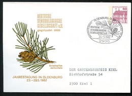 Bund PU115 D2/053 Privat-Umschlag SCHIRMTANNE Sost. Dendrologie Kiel 1982 - Enveloppes Privées - Oblitérées