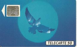 CARTE^-PUBLIC-F134B.529-50U-SC5an-Trou 6-12/90-5 Ge 0 Envers 22605-OISEAU BLEU--UTILISE-TBE/RARE - 1990