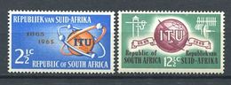 227 SUD AFRIQUE 1965 - Yvert 294/95 - Telecom Embleme Satellite - Neuf **(MNH) Sans Trace De Charniere - Unused Stamps