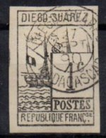 DIEGO-SUAREZ - 1 C. Gris-noir De 1890 Oblitéré TB - Used Stamps