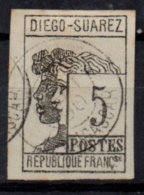 DIEGO-SUAREZ - 5 C. Gris-noir De 1890 Oblitéré TB - Used Stamps