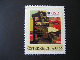 Österreich- Pers.BM 8001695** Druckerpresse ÖSD Mit Goldchip - Personalisierte Briefmarken