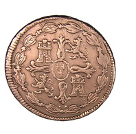 8 Maravedi -  Espagne -1821 J - Ferd.VII  - Cuivre - TB+ - - Provinciale Munten