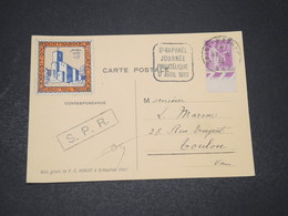 FRANCE - Vignette , Oblitération Et Carte De L ' Exposition Philatélique De Saint Raphaël En 1933 - L 16401 - Brieven En Documenten