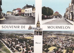 CPSM 10X15 . Multivues . Souvenir De MOURMELON (51) Dt 2 X Vues Aériennes Et 2 X Centre Ville - Mourmelon Le Grand