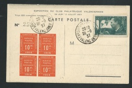 Exposition  Philatélique De Valenciennes Timbre Mermoz Au Dos D'une Cpa ,  -  Zba84 - 1960-.... Briefe & Dokumente