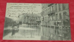 44 - Les Inondations A Nantes Février 1904 - La Place Du Commerce Et Le Quai Brancas ::: Attelages - Tramways ------ 461 - Inondations