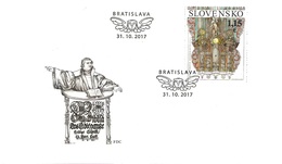 Slovakia 2017 Pofis 646 FDC Ak512,    500th Ann. Of Reformation - Brieven En Documenten