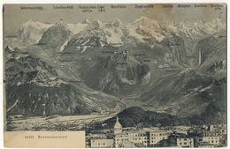 Berneroberland Map  Gsteig Lutschental Wilderswyl Burglauener  Zweilutschinen Used Brunnen 1906 - Gsteig Bei Gstaad
