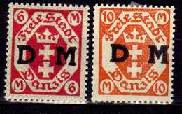 Danzig Dienstmarken 1922 Mi 25; 27 * [261214XI] - Dienstzegels