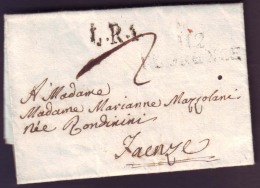 ARNO (112) - LAC- 112 FLORENCE (1811) + Taxe2 + "L.R.1" Pour Firenze (112) - 1792-1815: Veroverde Departementen