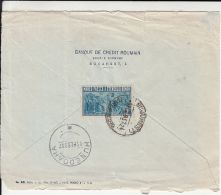 6355FM- ROMANIAN ATHENEUM GREAT FRESCO, STAMPS ON COVER FRAGMENT, 1937, ROMANIA - Storia Postale