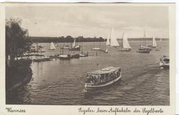 GERMANY Used Postcard Wannsee With Olympic Stamps And Cancel Fahrbahres Postamt 16.8.36-11 - Ete 1936: Berlin