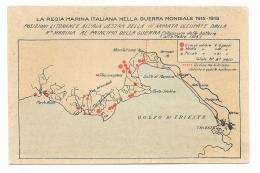 REGIA MARINA GRANDE GUERRA  - POSIZIONI LITORANEE ALL'ALA DESTRA DELLA III ARMATA  .... - NV FP - Guerre 1914-18