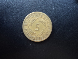 ALLEMAGNE : 5 REICHSPFENNIG  1926 A   KM 39    TTB - 5 Rentenpfennig & 5 Reichspfennig