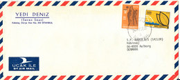 Turkey Air Mail Cover Sent To Denmark Istanbul 24-8-1978 - Luftpost