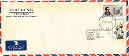 Turkey Air Mail Cover Sent To Denmark Karaköy 22-11-1980 - Corréo Aéreo