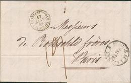 1848 -LAC De Constantinople (Turquie) Transit à Malte Cachet"purifié Au Lazaret" Pour Rothschild Paris -voir Descriptif - ...-1858 Prephilately