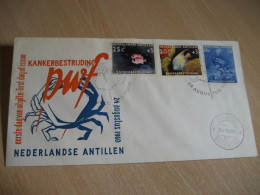 DIVING Cancer Health CURAÇAO 1960 FDC Cancel Cover NETHERLANDS ANTILLES WEST INDIES - Diving