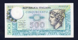 Repubblica Italiana - Lire 500 14/2/1974 (SPL) - 500 Liras