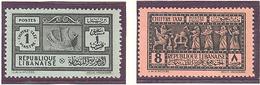 Grand Liban: Yvert Taxe N° 30 Et 34*; MH; Cote 7.50€ - Segnatasse