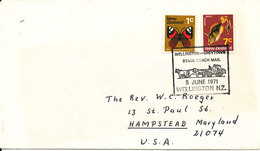 New Zealand Cover Sent Stage Coach Wellington - Greytown 5-6-1971 - Briefe U. Dokumente