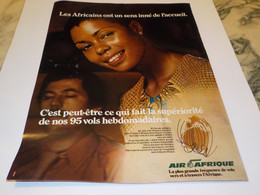 ANCIENNE PUBLICITE  AIR AFRIQUE 1977 - Pubblicità